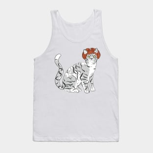 Cat in Ginger Wig Tank Top